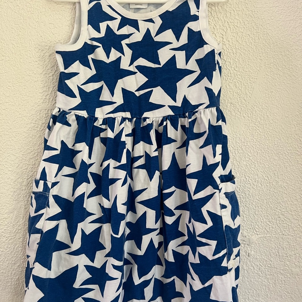 Hanna Andersson Blue and White Star Dress